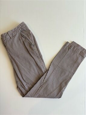 GAP Pink & Blue pinstripe Girlfriend Chinos 2